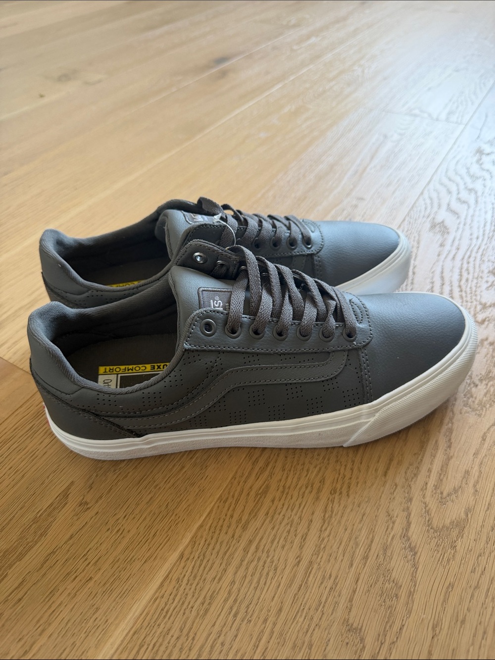 Vans Low-Top Sneakers in Dark Gray with White Sole